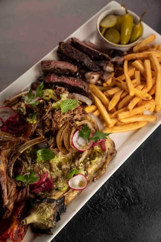 Lamb and beef plate for two