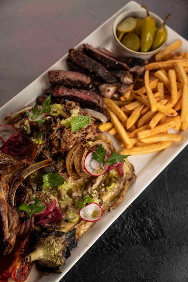 Lamb and beef plate for two